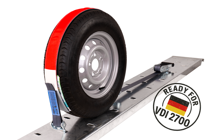 Sangle de transport, d'arrimage pour dépanneuse HEFFA CARLINE 130, pour roues 2,8 m/50 mm/5 t VDI 2700