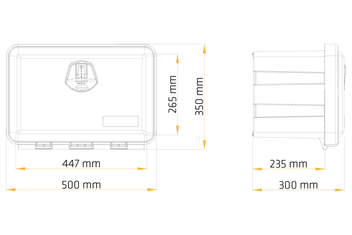 Boîte, coffre à outils DAKEN 81100 JUST 500x350x300mm 27l