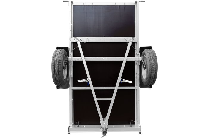 Remorque simple essieu 200x106 avec bâche haute, arceau, rehausses de ridelles et roue jockey - Garden Trailer 200 KIPP