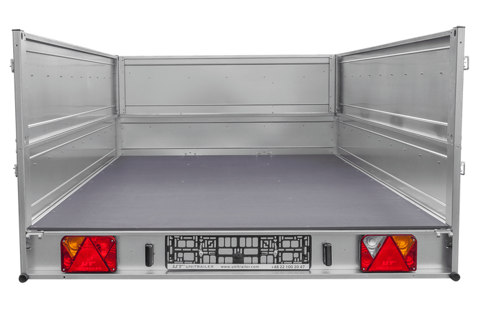 Remorque voiture 264x150 UNITRAILER GARDEN 265 KIPP avec ridelles supplémentaires