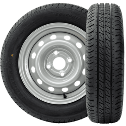 Kit de deux roues pour remorque LINGLONG 155/70 R13 75N UNITRAILER JANTES 4Jx13"H2 4x100 ET:30