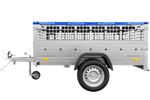 Remorque utilitaire 200x125 avec bâche plate, ridelles grillagées et roue jockey - Garden Trailer 201 KIPP