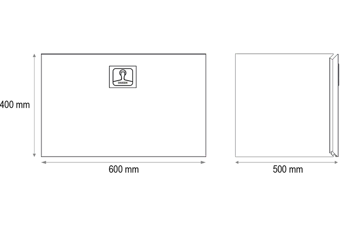 Boîte, coffre à outils DAKEN 8Z1320 Z13 600x400x500mm 108l