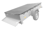 Bâche plate grise pour remorque Garden Trailer 230 KIPP