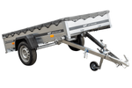 Remorque galvanisée 230 x 125 cm Garden Trailer 230 KIPP [avec roue jockey, bâche plate et tiges de support bâche]
