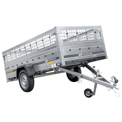 Remorque à un essieu 264x125 UNITRAILER GARDEN 264 KIPP avec ridelles grillagées