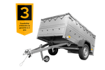 Remorque neuve 200x125 avec bâche plate, rehausses de ridelles et roue jockey - Garden Trailer 201 KIPP