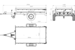 Remorque automobile Garden Trailer 200 KIPP 200 x 106 cm avec bâche haute, arceau et roue jockey PTAC 500 kg