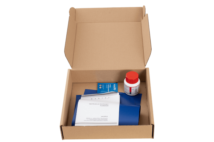 Kit de réparation de bâche MANTES Eco Bleu 500 g/m2