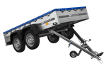 UNITRAILER 264/2 KIPP AVEC ROUE JOCKEY, TIGES DE SUPPORT ET BÂCHE PLATE BLEUE 