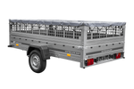 Remorque légère 264x150 UNITRAILER GARDEN 265 KIPP avec ridelles grillagées, châssis H-0 et bâche grise