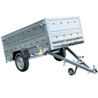 Remorque auto avec rehausses de ridelles et roue jockey Garden Trailer 230 KIPP 2,30 x 1,25 m Unitrailer