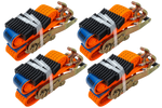 Kit de quatre sangles de transport 3 points avec tendeur pour dépanneuse UNITRAILER 3m/50mm/4t