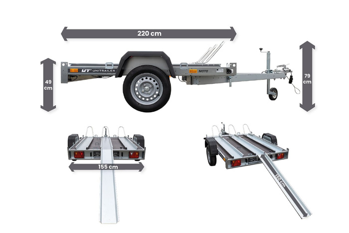 Remorque moto basculante UNITRAILER MOTO 3