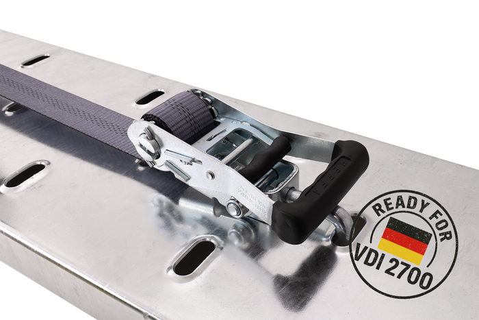 Sangle de transport, d'arrimage pour dépanneuse HEFFA CARLINE 130, pour roues 2,8 m/50 mm/5 t VDI 2700