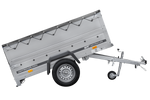 Remorque neuve 200x106 avec bâche plate, rehausses de ridelles et roue jockey - Garden Trailer 200 KIPP