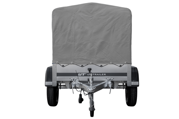 Remorque 1 essieu 150x106 bâche + arceau, PTAC 500 kg Garden Trailer 150 KIPP [avec roue jockey]