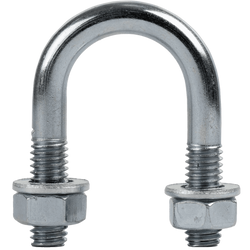 Collier/U-BOULON galvanisé type B avec écrous et rondelles M6 x 18 (3/8")