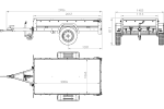 Remorque simple essieu 200x106 avec bâche haute, arceau, rehausses de ridelles et roue jockey - Garden Trailer 200 KIPP