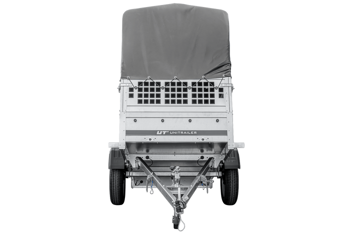 Remorque tôle Garden Trailer 200 KIPP 200x106 cm [avec rehausses grillagées, bâche haute et arceau]