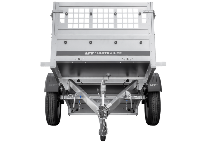 Top remorque GARDEN TRAILER 200 KIPP avec rehausses grillagées et roue jockey