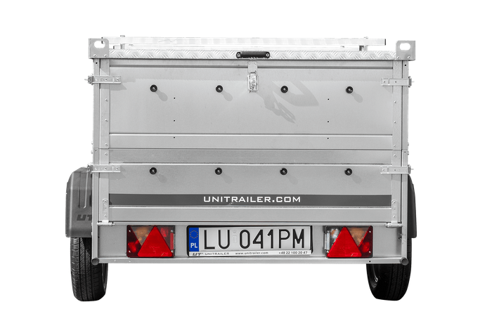 Remorque légère 200x125 UNITRAILER GARDEN 201 KIPP avec côtés BIS et couverture en aluminium
