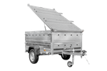 Remorque légère 200x125 UNITRAILER GARDEN 201 KIPP avec côtés BIS et couverture en aluminium