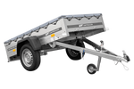 Remorque voiture 200x106 Garden Trailer 200 KIPP avec roue jockey et bâche plate PTAC 750 KG