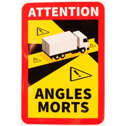 Panneau d'avertissement magnétique HERMON « ANGLE MORT » 250 x 170 mm