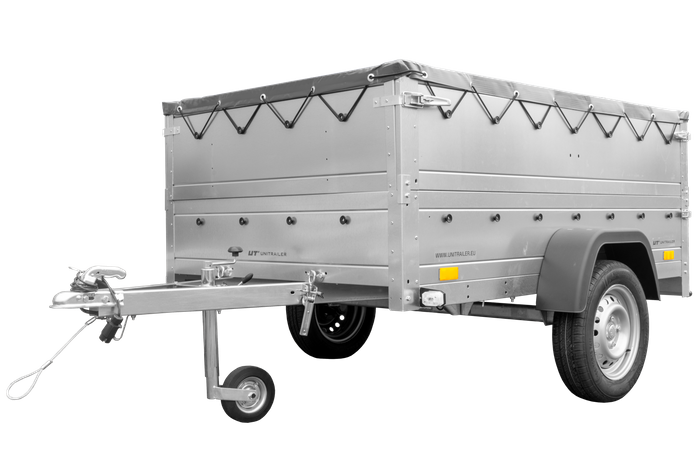 Remorque neuve 200x125 avec bâche plate, rehausses de ridelles et roue jockey - Garden Trailer 201 KIPP