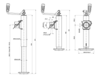 Support de manivelle SIMOL S.170033 pour remorque, plateau 1300 kg