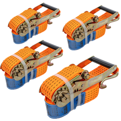 Kit de quatre sangles de transport avec tendeur UNITRAILER 4m/50mm/5t