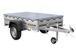 Remorque voiture 200x106 Garden Trailer 200 KIPP avec roue jockey et bâche plate PTAC 750 KG