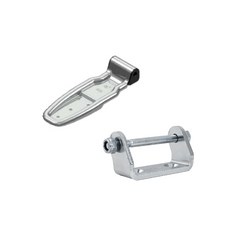 Charnière latérale avec support de montage STEELPRESS HB-01.270-02+UH-01 montage latéral complet de la remorque