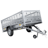 Remorque à un essieu 264x125 UNITRAILER GARDEN 264 KIPP avec ridelles grillagées