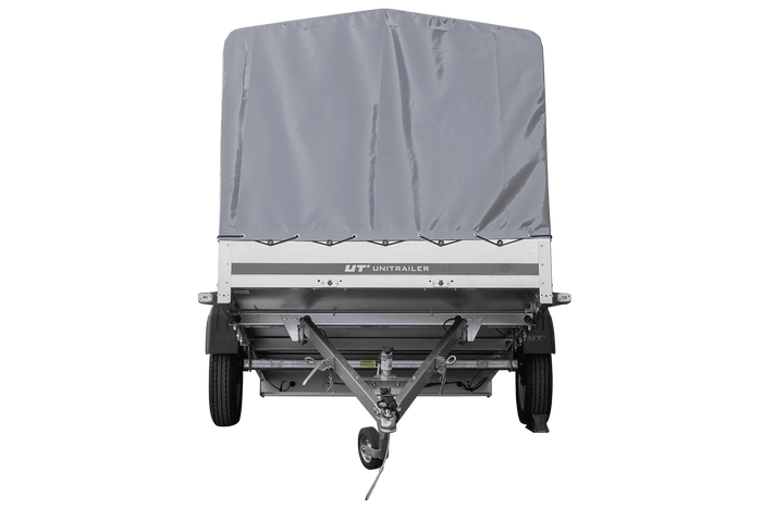 Remorque à un essieu  264x150 UNITRAILER GARDEN 265 KIPP avec châssis H-1100 et bâche grise