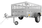 Remorque basculante 200x125 avec ridelles grillagées et roue jockey - Garden Trailer 201 KIPP