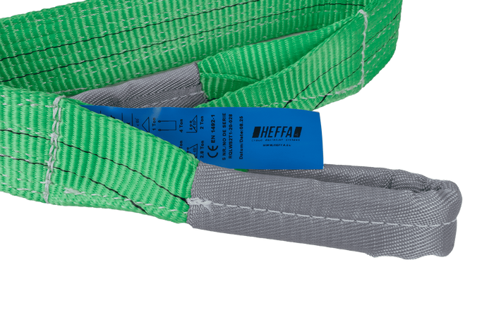 Élingue de levage HEFFA 1 m/60 mm/2 t avec boucles