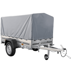 Remorque automobile Garden Trailer 200 KIPP 200 x 106 cm avec bâche haute, arceau et roue jockey PTAC 500 kg