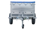 Remorque neuve 200x106 avec bâche plate, rehausses de ridelles et roue jockey - Garden Trailer 200 KIPP