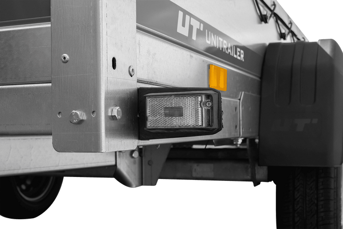 REMORQUE UNITRAILER 264/2 KIPP AVEC ROUE JOCKEY, TIGE DE SUPPORT DE BÂCHE ET BÂCHE PLATE GRISE