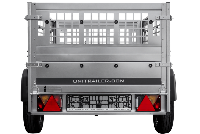 Top remorque GARDEN TRAILER 200 KIPP avec rehausses grillagées et roue jockey