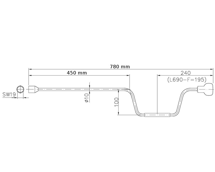 Manivelle manuelle pour béquille