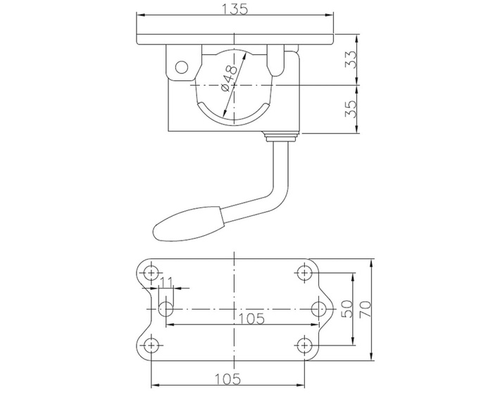 Collier de roue jockey 48 mm renforcé Winterhoff