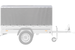Bâche pour arceau h-800 UNITRAILER remorque 200x125cm GARDEN 201 KIPP