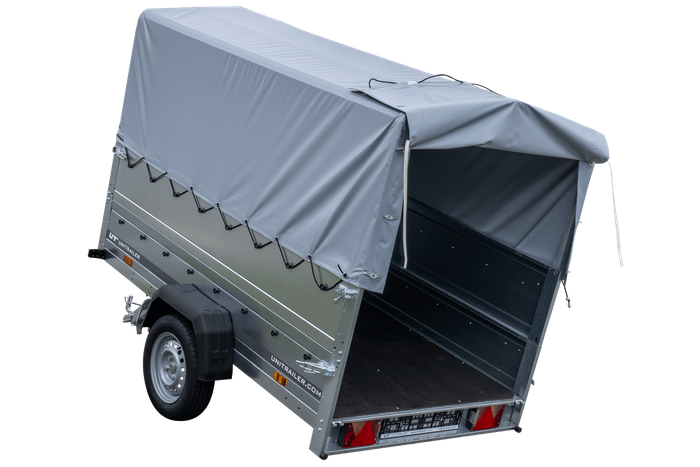 Remorque haute avec rehausses de ridelles et bâche haute - 2,30 x 1,25 m - Garden Trailer 230 KIPP