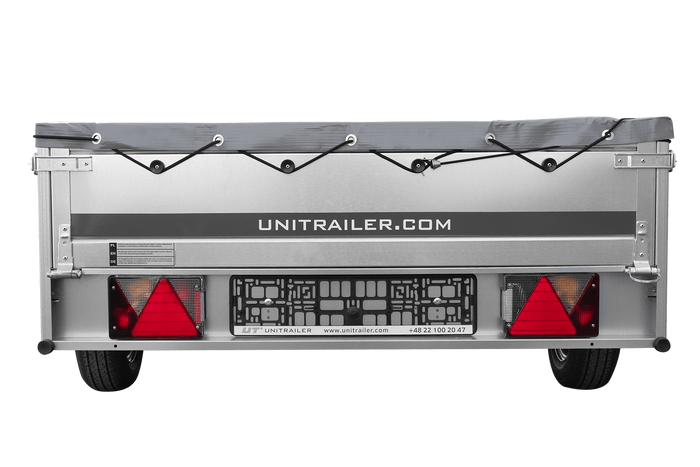 REMORQUE DE JARDIN 264 KIPP AVEC ROUE JOINTE, CHÂSSIS H-0 ET BÂCHE GRISE