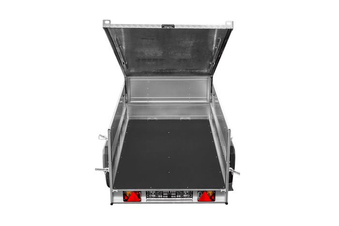 Remorque un essieu 230x125 UNITRAILER GARDEN 230 KIPP avec côtés BIS et couverture en aluminium