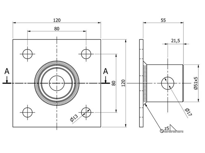 Adaptateur de support de manivelle SIMOL S.29317 support de cric S.170033