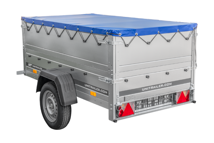 Remorque neuve 200x106 avec bâche plate, rehausses de ridelles et roue jockey - Garden Trailer 200 KIPP